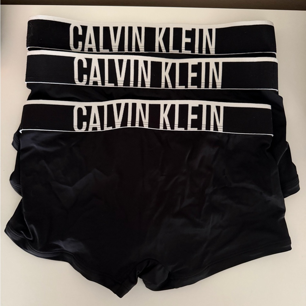 Calvin Klein Black Boxer Briefs with White Logo Waistband (3-Pack)